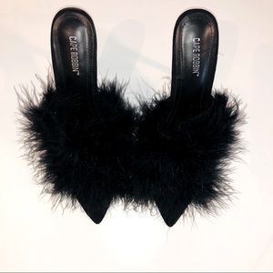 Feathered Cape Robbin Heels